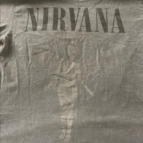 NIRVANA Vintage Gray Short Sleeve Tee - Picture 3 of 4